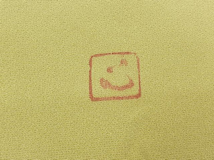 平和屋着物▽ろう彩工芸 奥村一心 訪問着 単衣 舞桜文 正絹 逸品 AABC6797jh