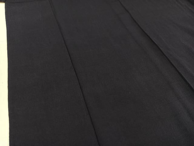 平和屋着物▽上質な紬 単衣 紺藍色 正絹 逸品 AABC6798jh