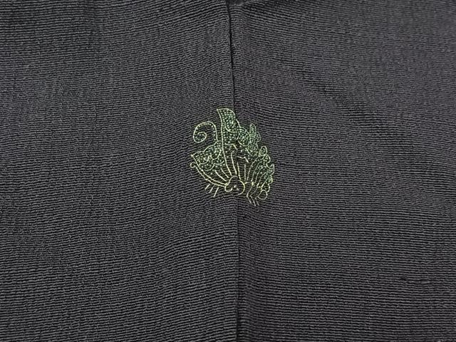 平和屋着物▽上質な紬 単衣 紺藍色 正絹 逸品 AABC6798jh