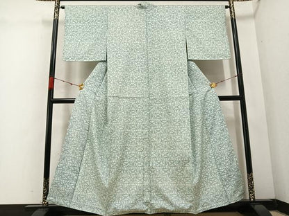 平和屋着物●上質な小紋 絞り 幾何学文 正絹 逸品 AABC6825ph