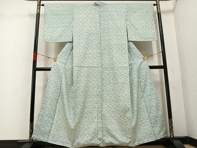 平和屋着物●上質な小紋 絞り 幾何学文 正絹 逸品 AABC6825ph