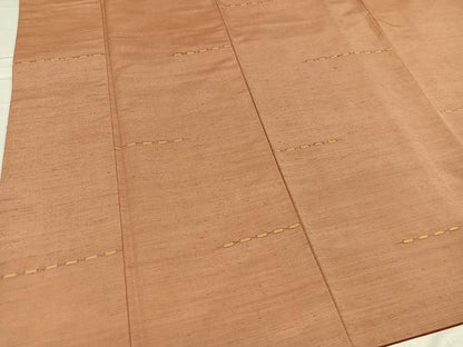 平和屋着物●上質な紬　めがね織　横段文　正絹　逸品　AABC6838ph