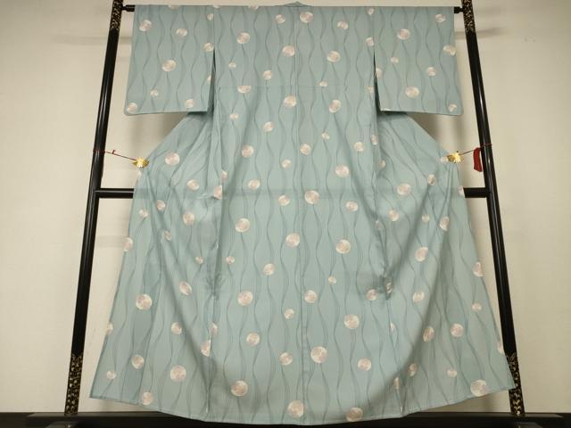 平和屋着物＊夏物 小紋 絽 花丸文 正絹 逸品 AABC6881jd