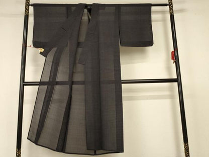 平和屋着物＊夏物 本場大島紬 夏大島 縞 正絹 逸品 AABC6887jd