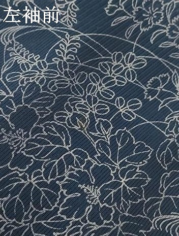 平和屋着物＊夏物 小紋 絽 草花文 正絹 逸品 AABC6890jd
