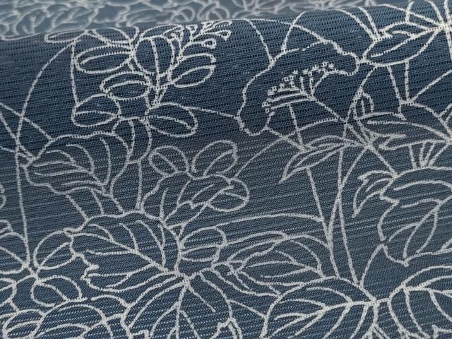 平和屋着物＊夏物 小紋 絽 草花文 正絹 逸品 AABC6890jd