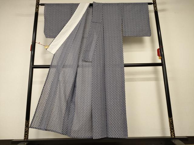 平和屋着物＊夏物 小紋 総レース 花 AABC6892jd