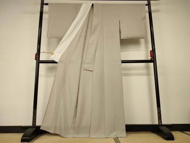 平和屋着物＊夏物 色無地 絽 白橡色 高島屋扱い 正絹 逸品 AABC6893jd