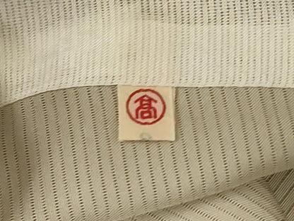 平和屋着物＊夏物 色無地 絽 白橡色 高島屋扱い 正絹 逸品 AABC6893jd