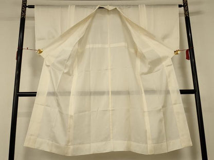 平和屋着物＊夏物 長襦袢 絽 鳥の子色 正絹 逸品 AABC6895jd