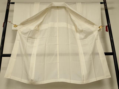 平和屋着物＊夏物 長襦袢 絽 鳥の子色 正絹 逸品 AABC6896jd