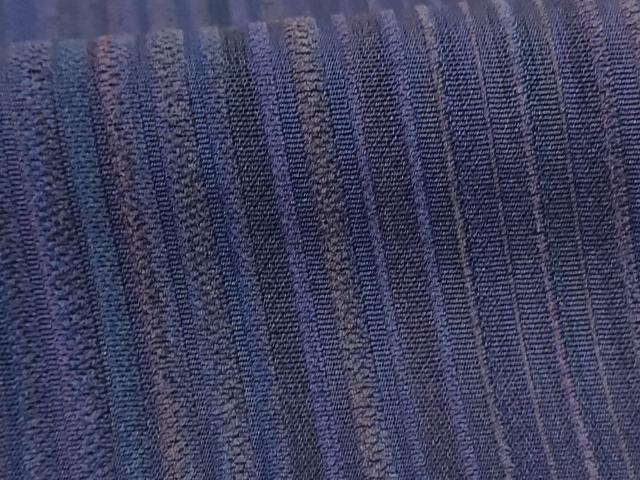 平和屋着物▽上質な小紋 単衣 縞 正絹 逸品 AABC6897jd