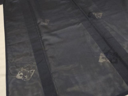 平和屋着物＊夏物 色無地 縦絽 蠟色 正絹 逸品 未使用 AABC6903jd
