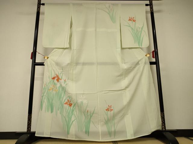 平和屋着物＊夏物 訪問着 絽 草花文 正絹 逸品 AABC6905jd