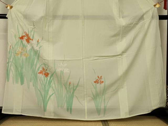 平和屋着物＊夏物 訪問着 絽 草花文 正絹 逸品 AABC6905jd