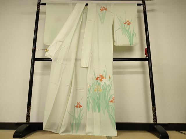 平和屋着物＊夏物 訪問着 絽 草花文 正絹 逸品 AABC6905jd