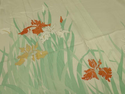 平和屋着物＊夏物 訪問着 絽 草花文 正絹 逸品 AABC6905jd