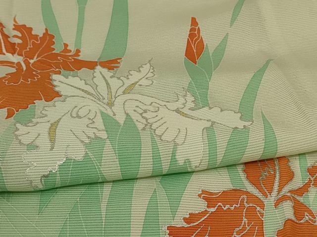 平和屋着物＊夏物 訪問着 絽 草花文 正絹 逸品 AABC6905jd