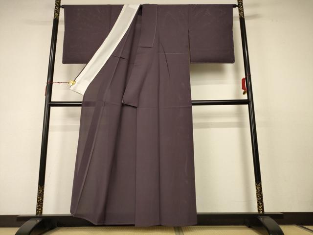 平和屋着物＊夏物 色無地 絽 葡萄鼠色 正絹 逸品 未使用 AABC6907jd