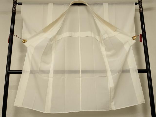 平和屋着物＊夏物 長襦袢 絽 鳥の子色 正絹 逸品 AABC6910jd