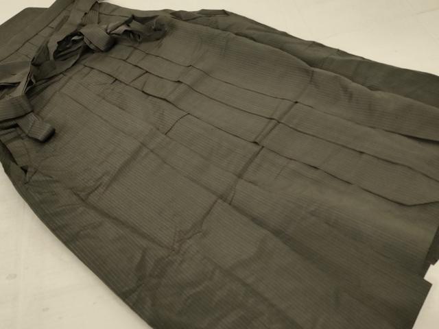 平和屋着物＊夏物 男性 行灯袴 縞 正絹 逸品 AABC6913jd