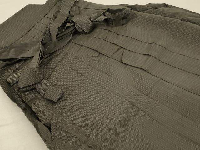 平和屋着物＊夏物 男性 行灯袴 縞 正絹 逸品 AABC6913jd
