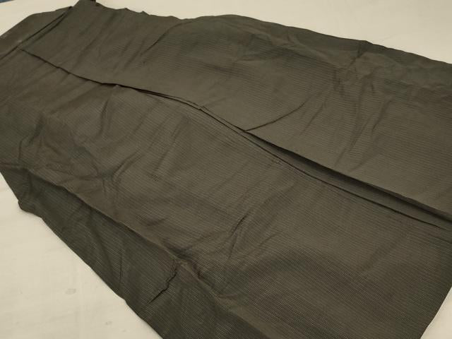 平和屋着物＊夏物 男性 行灯袴 縞 正絹 逸品 AABC6913jd