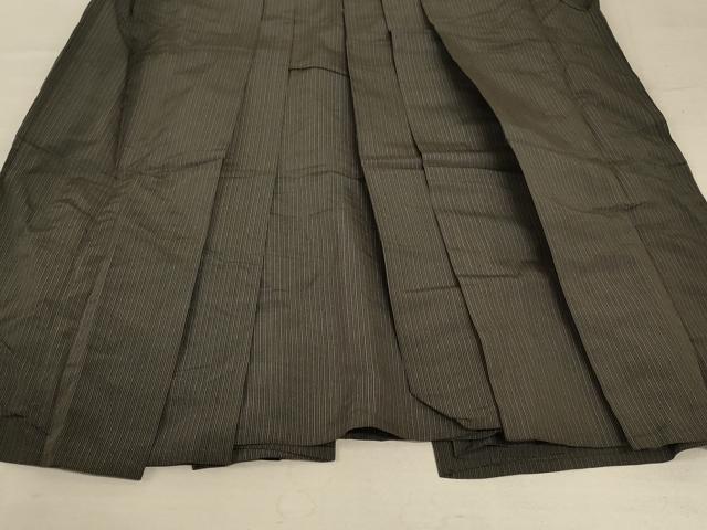 平和屋着物＊夏物 男性 行灯袴 縞 正絹 逸品 AABC6913jd