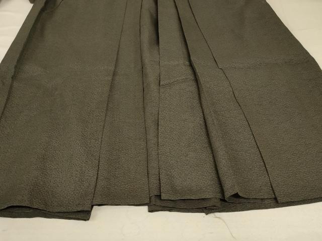 平和屋着物＊夏物　男性　馬乗り袴　藍媚茶色　正絹　逸品　AABC6915jd