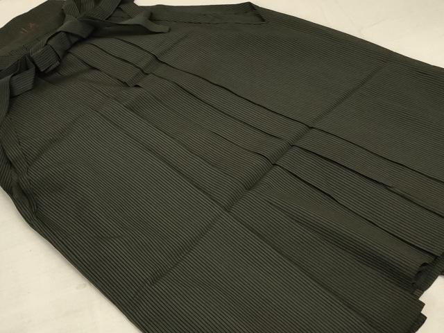 平和屋着物＊夏物 男性 行灯袴 縞 正絹 逸品 AABC6916jd