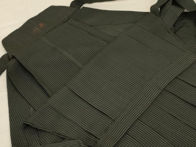 平和屋着物＊夏物 男性 行灯袴 縞 正絹 逸品 AABC6916jd