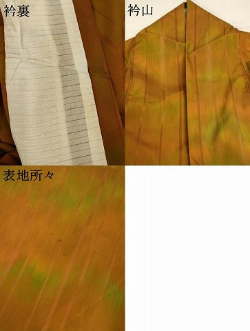 平和屋着物＊夏物 小紋 紗 縞 正絹 逸品 AABC6917jd