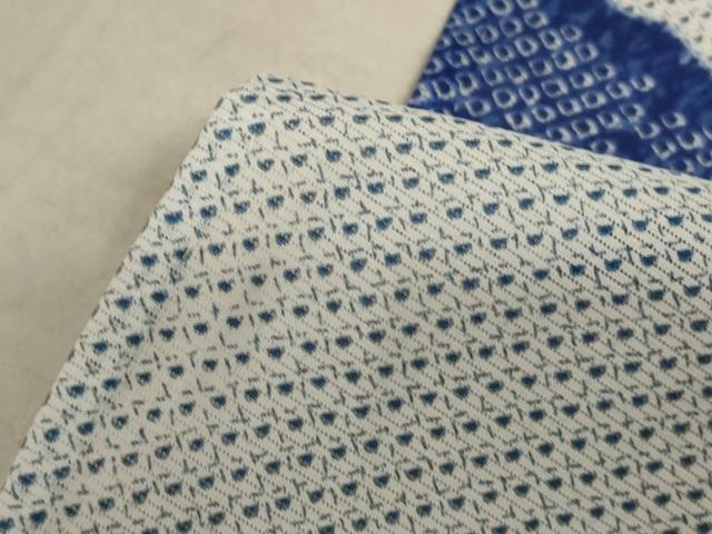 平和屋着物＊夏物 小紋 絽 雲取り文 洗える着物 未使用 AABC6918jd