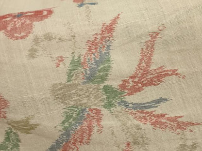 平和屋着物＊夏物 小千谷ちぢみ 花鳥文 麻 逸品 AABC6920jd