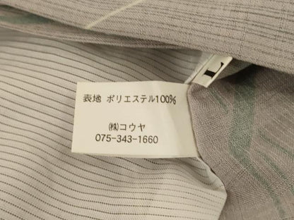 平和屋着物＊夏物　小紋　紗　幾何学文様　洗える着物　AABC6922jd