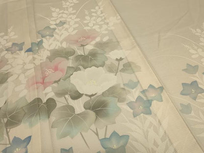 平和屋着物＊夏物 訪問着 絽 草花文 正絹 逸品 AABC6923jd