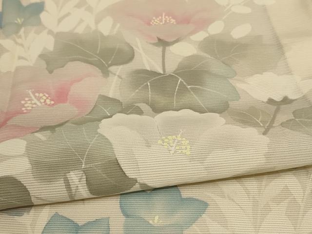 平和屋着物＊夏物 訪問着 絽 草花文 正絹 逸品 AABC6923jd