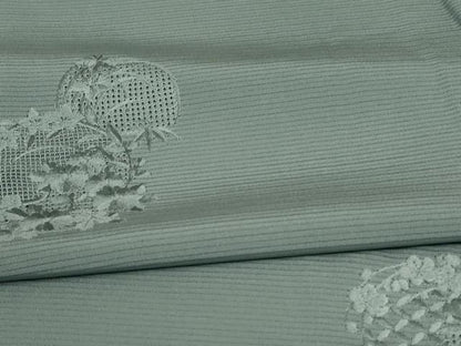 平和屋着物＊夏物 無地絵羽訪問着 絽 中国三大刺繍 汕頭刺繍 スワトウ刺繍 深川鼠色 正絹 逸品 AABC6924jd
