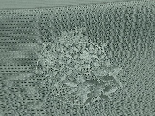平和屋着物＊夏物 無地絵羽訪問着 絽 中国三大刺繍 汕頭刺繍 スワトウ刺繍 深川鼠色 正絹 逸品 AABC6924jd