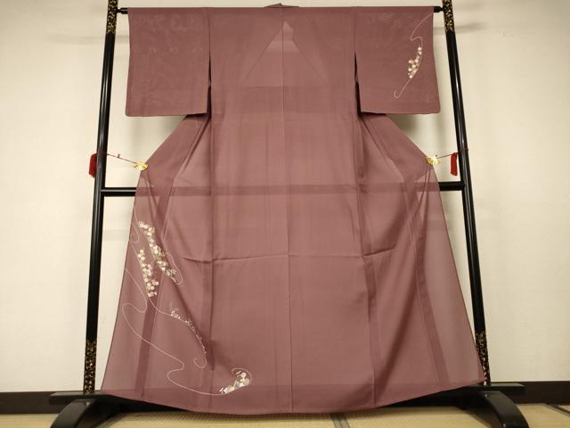 平和屋着物＊夏物 訪問着 絽 草花文 正絹 逸品 未使用 AABC6926jd
