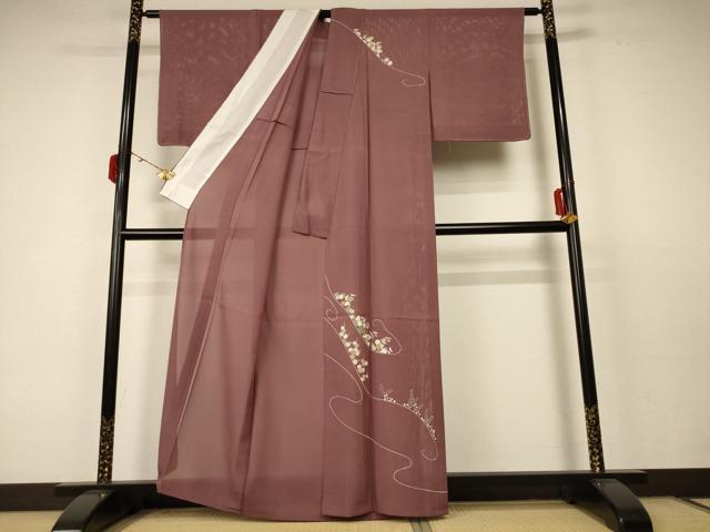 平和屋着物＊夏物 訪問着 絽 草花文 正絹 逸品 未使用 AABC6926jd