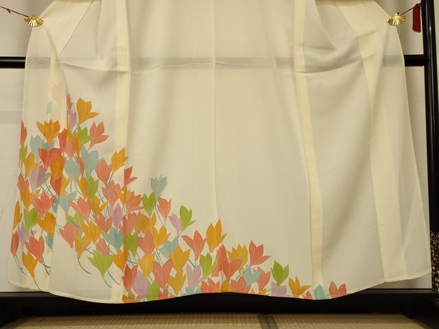 平和屋着物＊夏物 訪問着 絽 舞花文 正絹 逸品 AABC6927jd