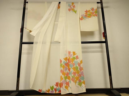平和屋着物＊夏物 訪問着 絽 舞花文 正絹 逸品 AABC6927jd