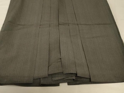 平和屋着物＊夏物　男性　行灯袴　縞　正絹　逸品　AABC6930jd
