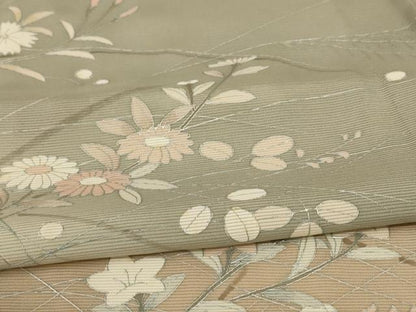 平和屋着物＊夏物　訪問着　絽　草花文　暈し染め　正絹　逸品　AABC6934jd