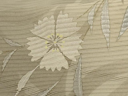 平和屋着物＊夏物 訪問着 絽 草花文 暈し染め 銀彩 正絹 逸品 AABC6935jd