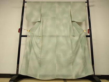 平和屋着物＊夏物 小紋 絽 霞文 暈し染め 正絹 逸品 AABC6936jd