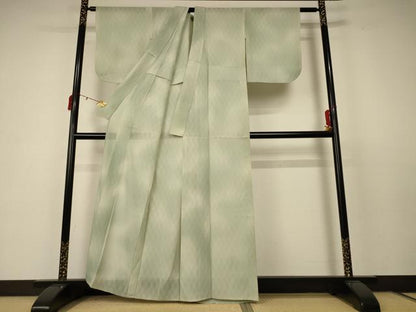 平和屋着物＊夏物 小紋 絽 霞文 暈し染め 正絹 逸品 AABC6936jd