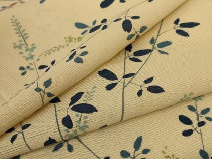 平和屋着物＊夏物　小紋　絽　枝葉文　正絹　逸品　AABC6942jd