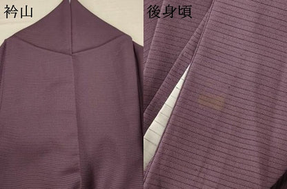 平和屋着物＊夏物 色無地 絽 濃色 正絹 逸品 AABC6944jd